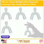 4 Mouth Pieces Moldable Bleaching teeth whitening Trays Guards Boil and Bites